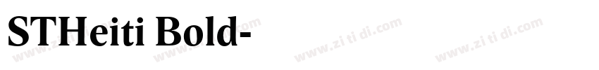 STHeiti Bold字体转换